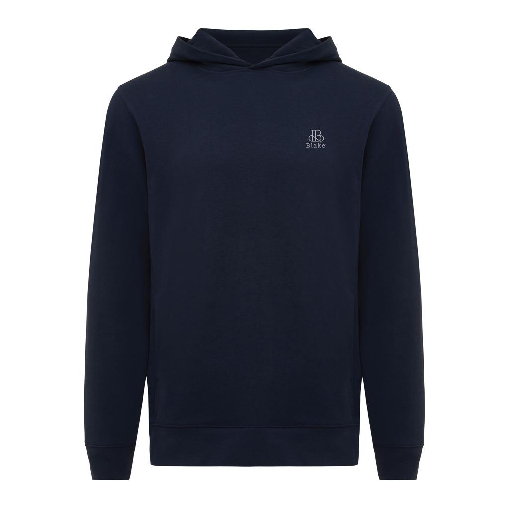 Iqoniq Yengo recycled cotton hoodie with sidepockets navy L