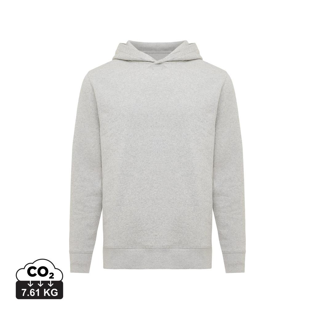 Iqoniq Yengo recycled cotton hoodie with sidepockets light heather grey