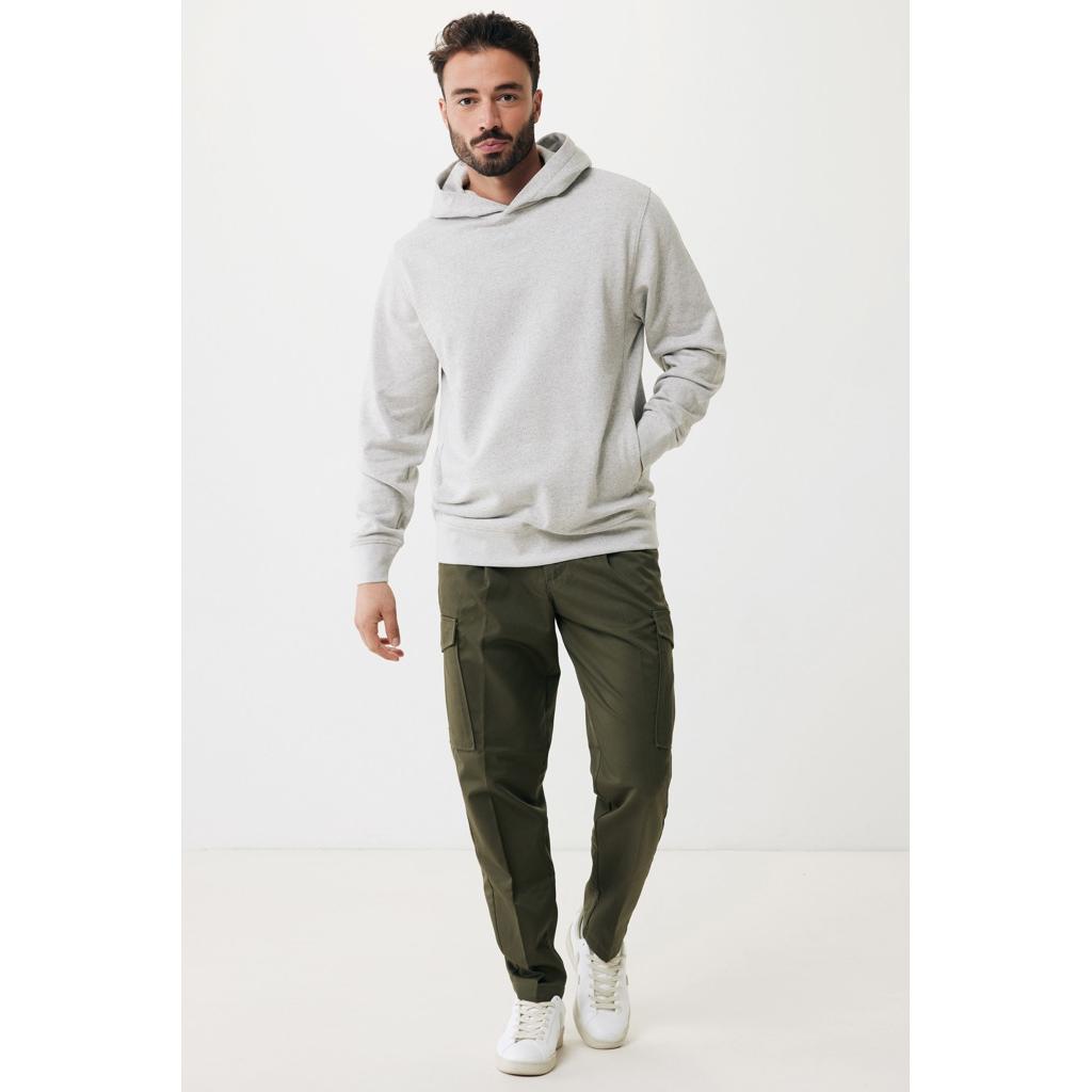 Iqoniq Yengo recycled cotton hoodie with sidepockets light heather grey L
