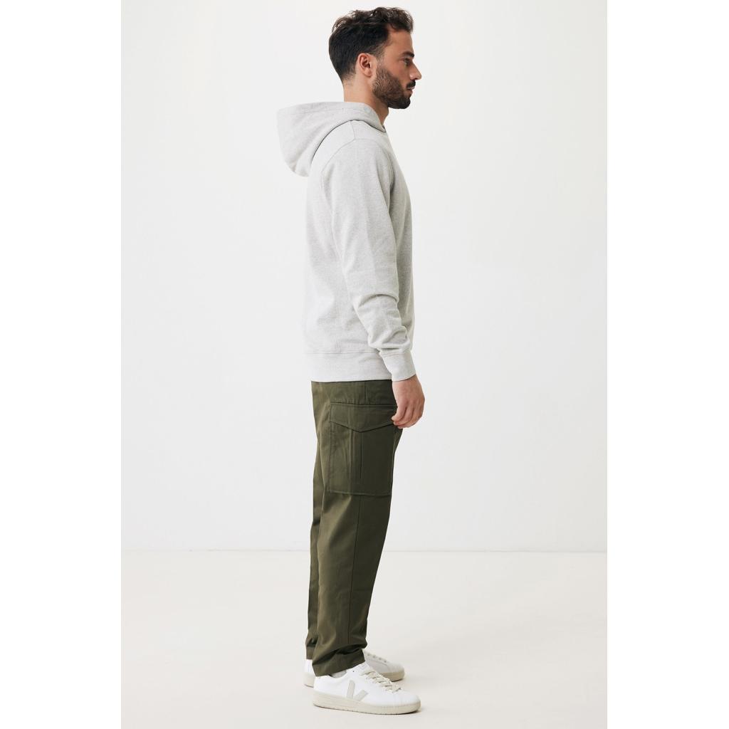 Iqoniq Yengo recycled cotton hoodie with sidepockets light heather grey L