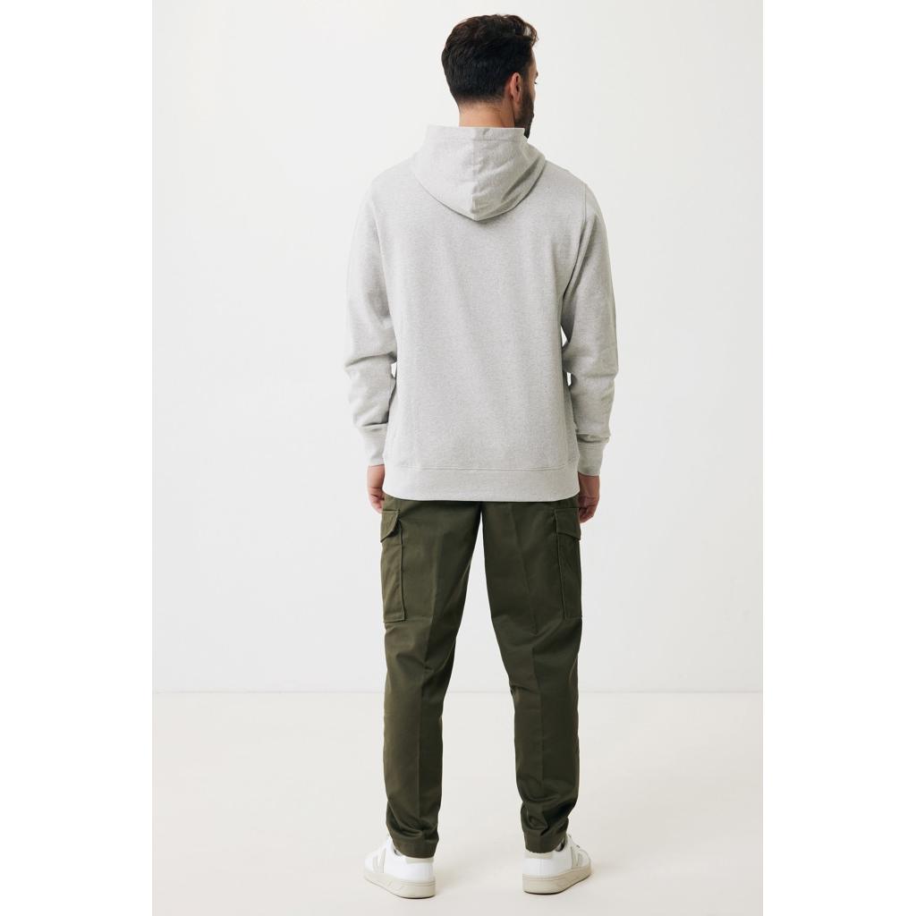 Iqoniq Yengo recycled cotton hoodie with sidepockets light heather grey L