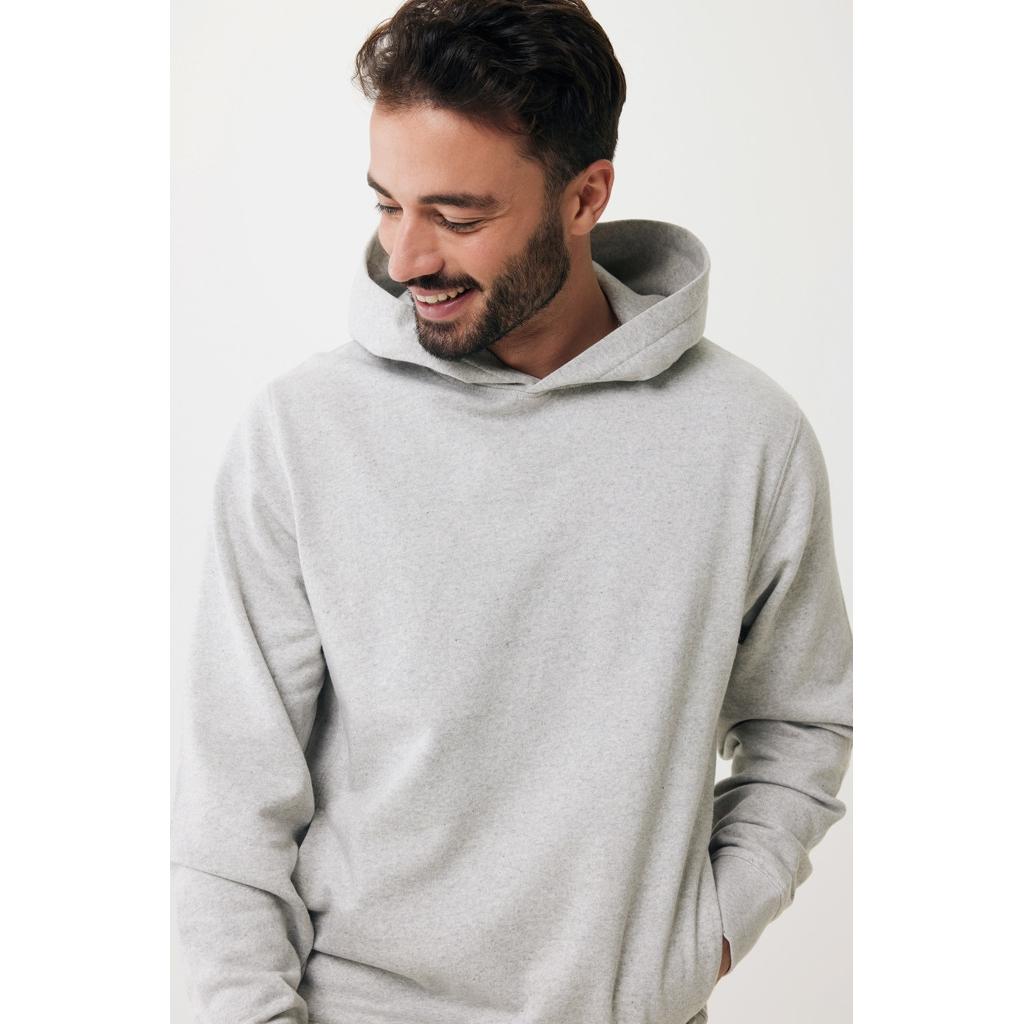 Iqoniq Yengo recycled cotton hoodie with sidepockets light heather grey L