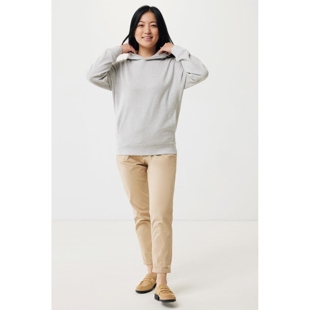 Iqoniq Yengo recycled cotton hoodie with sidepockets light heather grey L