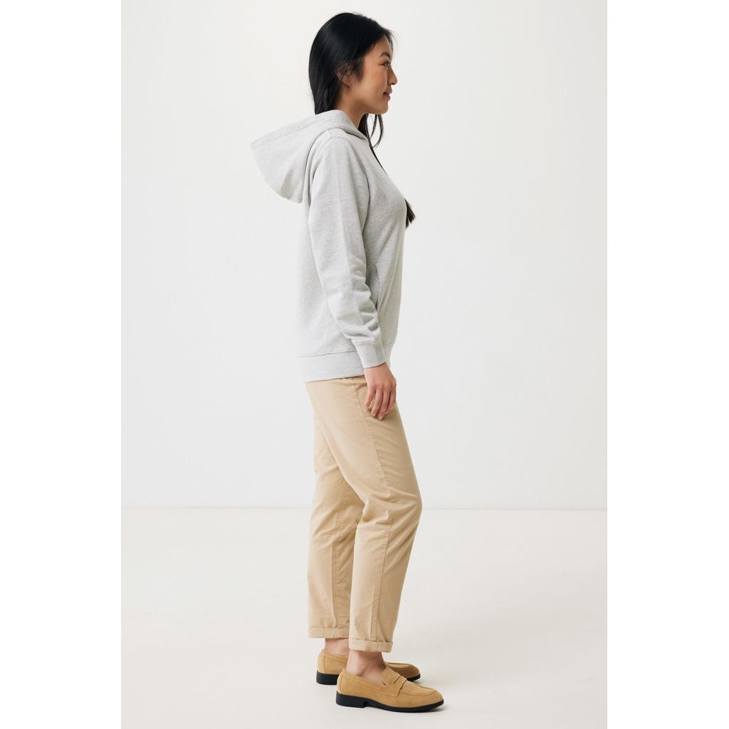Iqoniq Yengo recycled cotton hoodie with sidepockets light heather grey L