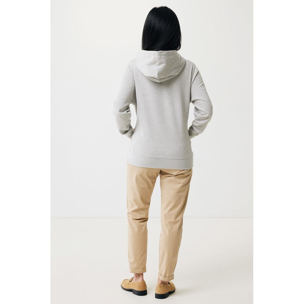 Iqoniq Yengo recycled cotton hoodie with sidepockets light heather grey L