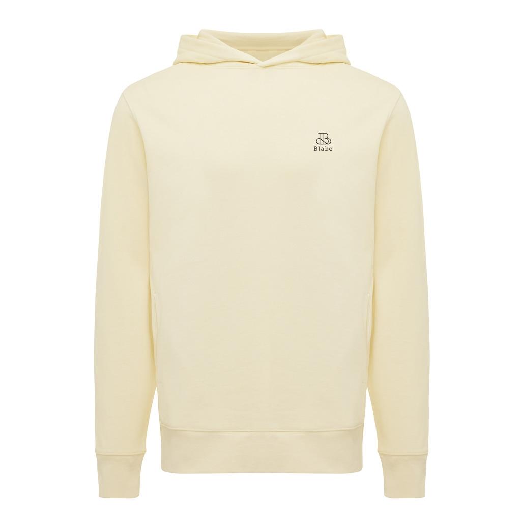 Iqoniq Yengo recycled cotton hoodie with sidepockets cream yellow L