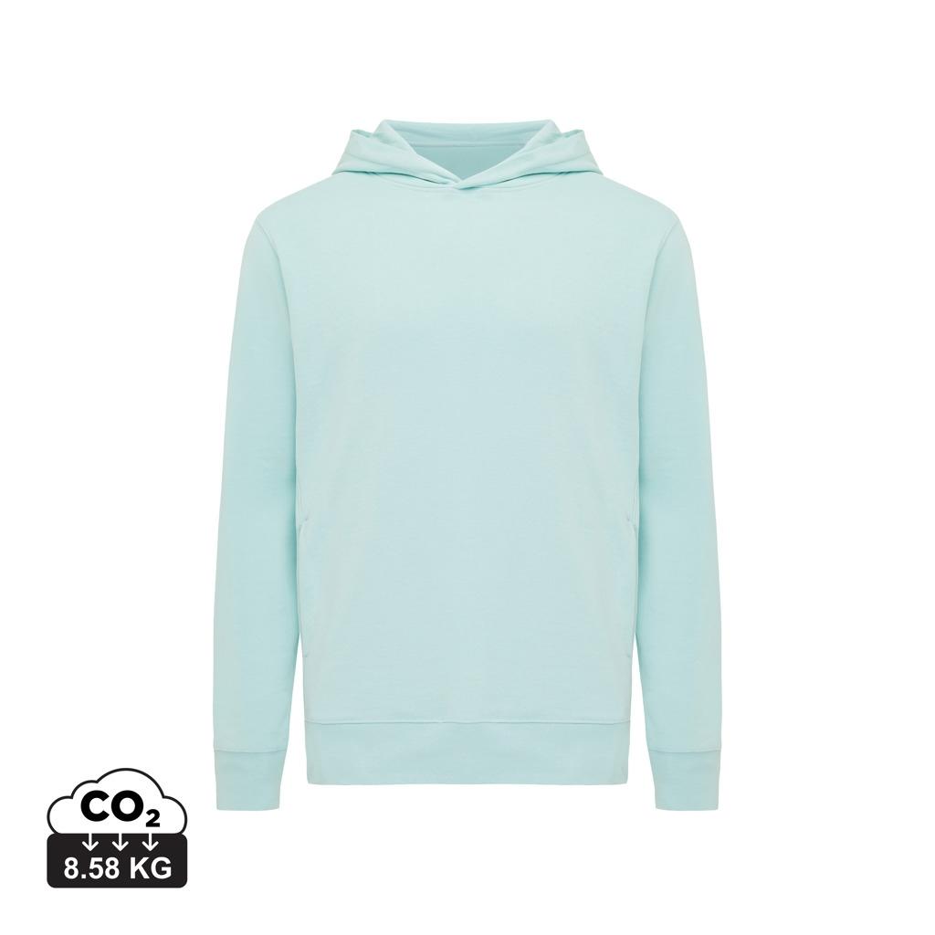 Iqoniq Yengo recycled cotton hoodie with sidepockets crushed mint