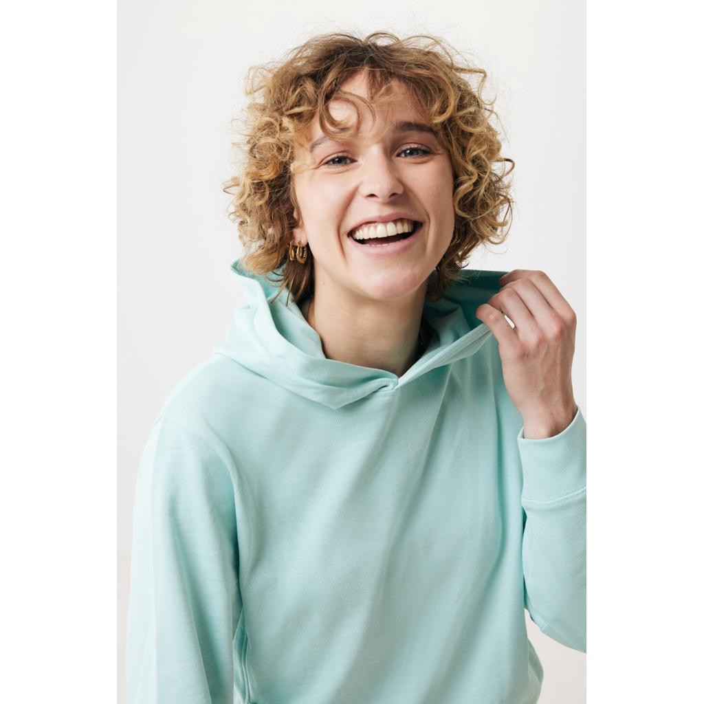 Iqoniq Yengo recycled cotton hoodie with sidepockets crushed mint XL