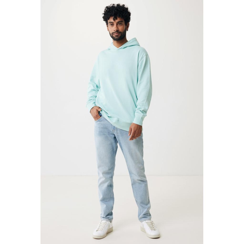 Iqoniq Yengo recycled cotton hoodie with sidepockets crushed mint XL
