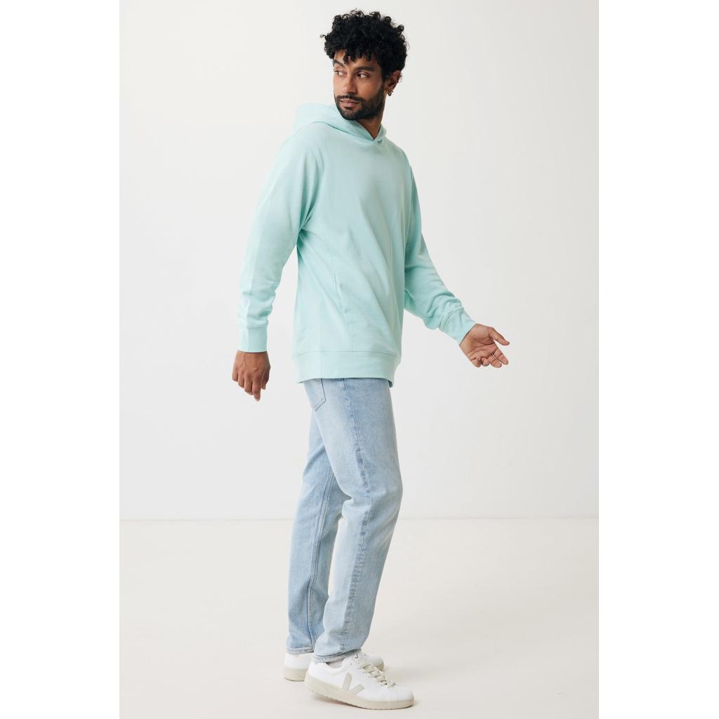 Iqoniq Yengo recycled cotton hoodie with sidepockets crushed mint XL