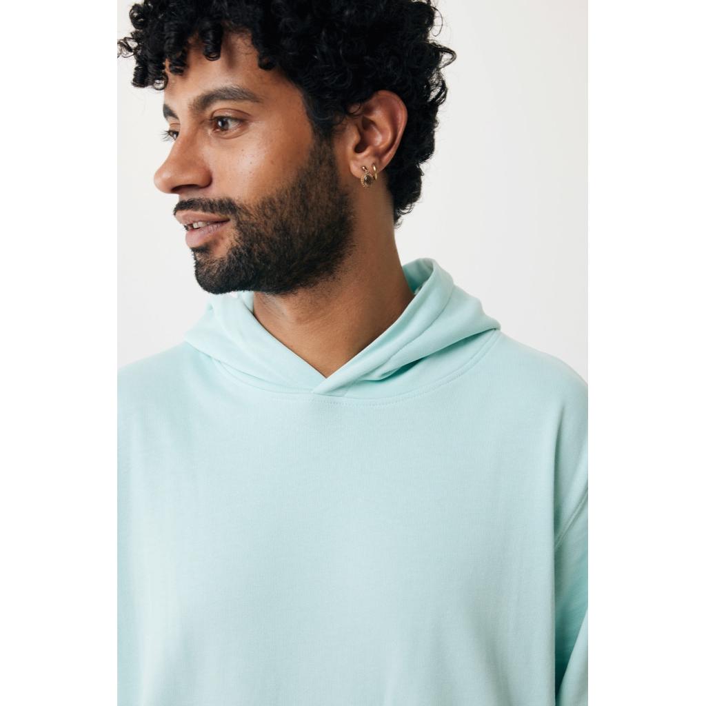 Iqoniq Yengo recycled cotton hoodie with sidepockets crushed mint XL