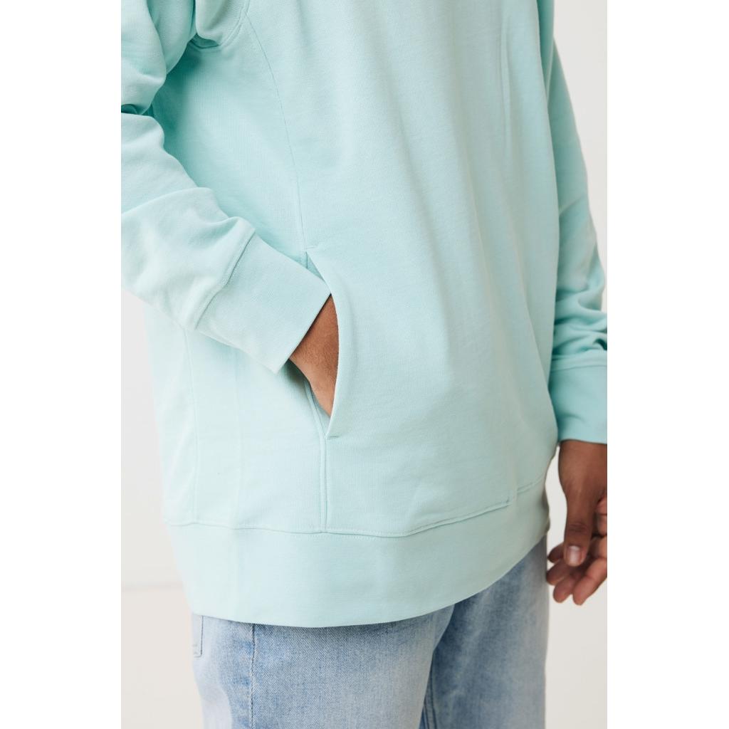 Iqoniq Yengo recycled cotton hoodie with sidepockets crushed mint XL