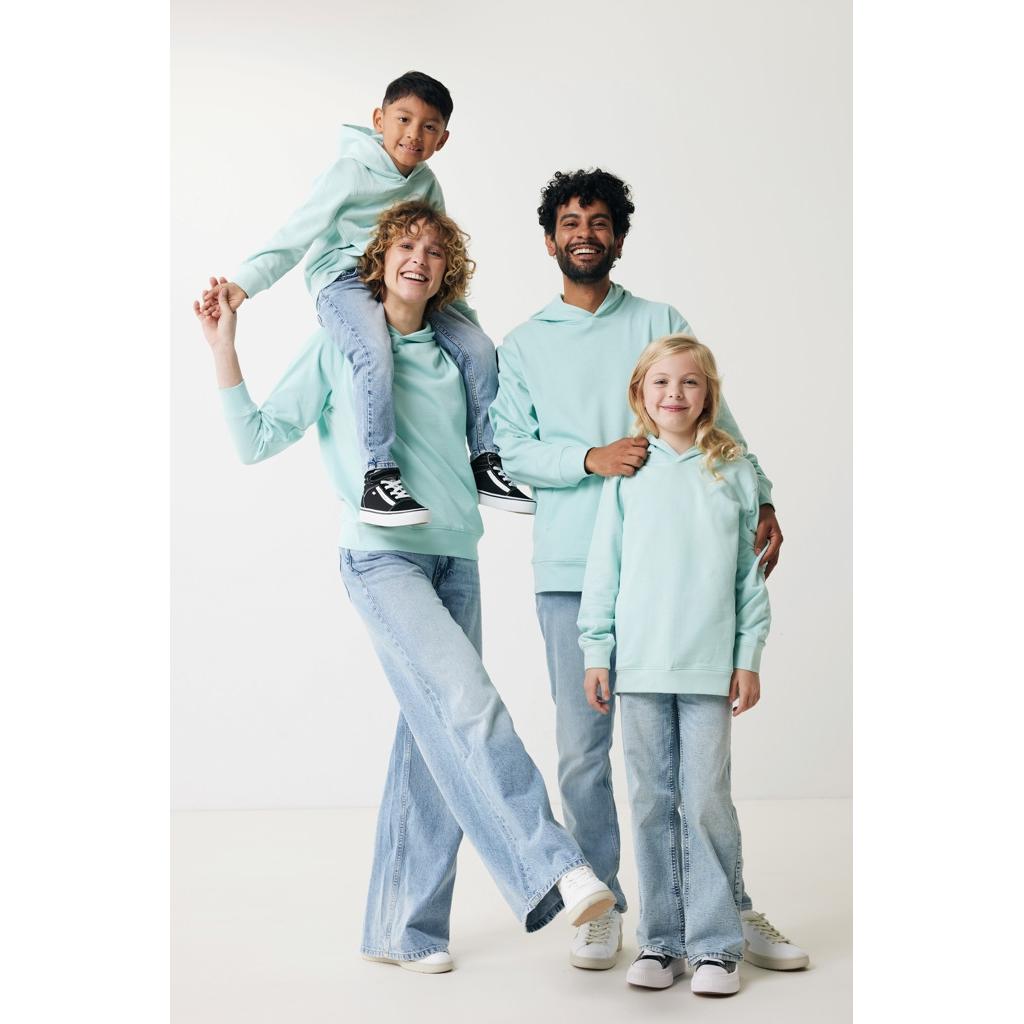 Iqoniq Yengo recycled cotton hoodie with sidepockets crushed mint XL