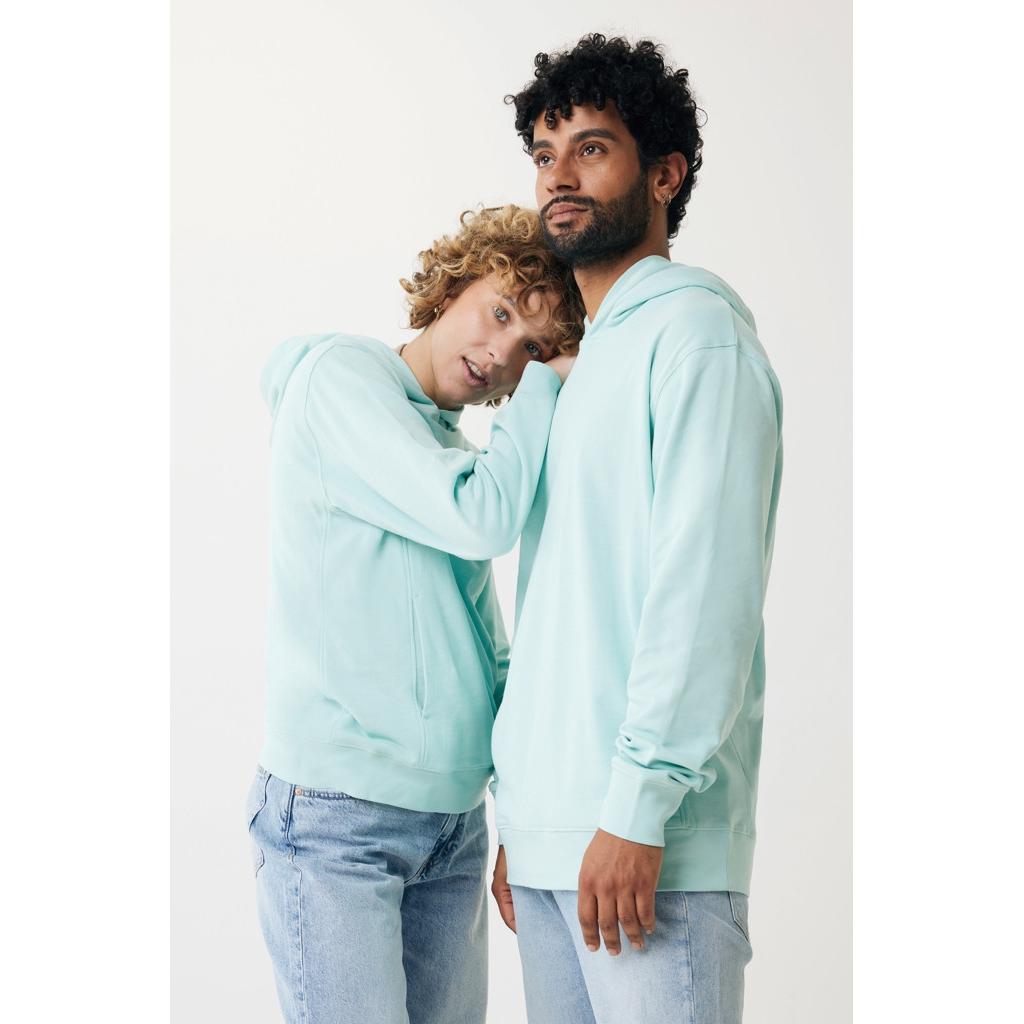 Iqoniq Yengo recycled cotton hoodie with sidepockets crushed mint XL