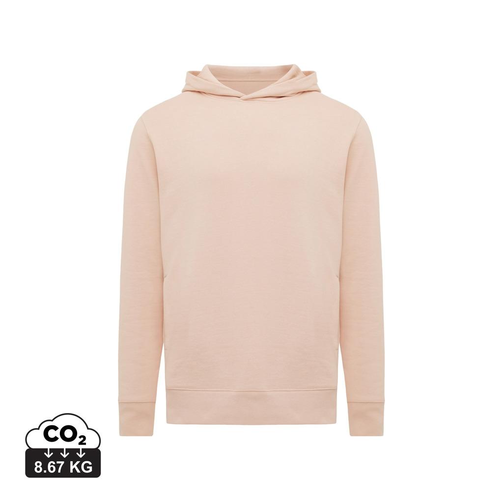Iqoniq Yengo recycled cotton hoodie with sidepockets peach nectar