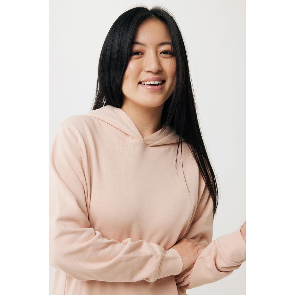 Iqoniq Yengo recycled cotton hoodie with sidepockets peach nectar M