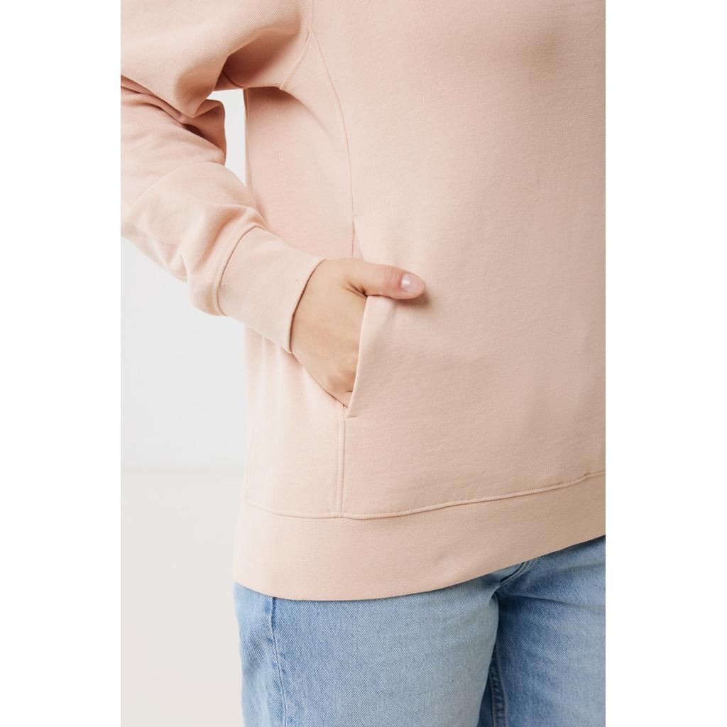 Iqoniq Yengo recycled cotton hoodie with sidepockets peach nectar M