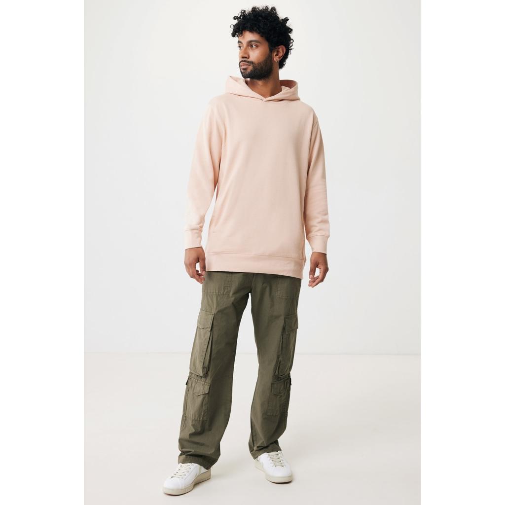 Iqoniq Yengo recycled cotton hoodie with sidepockets peach nectar M