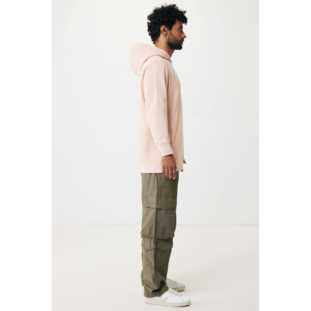 Iqoniq Yengo recycled cotton hoodie with sidepockets peach nectar M