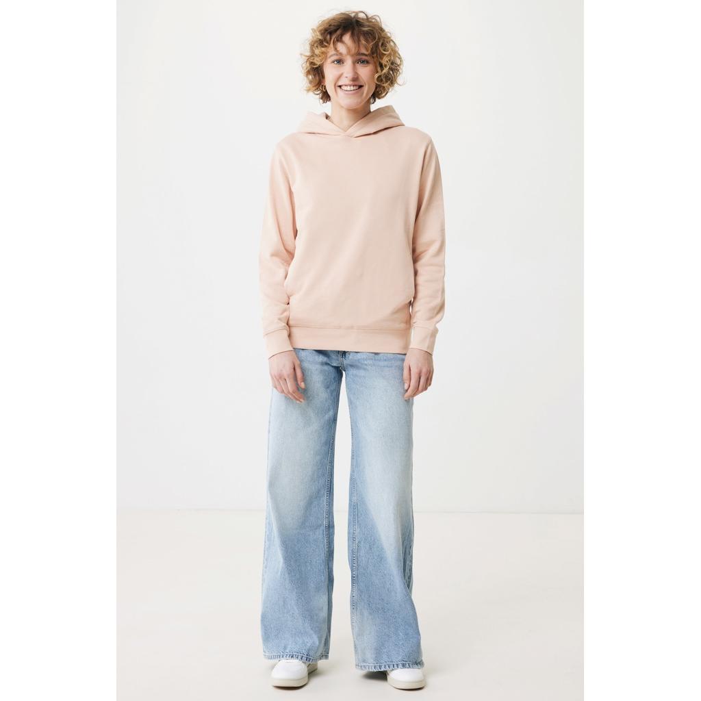 Iqoniq Yengo recycled cotton hoodie with sidepockets peach nectar M