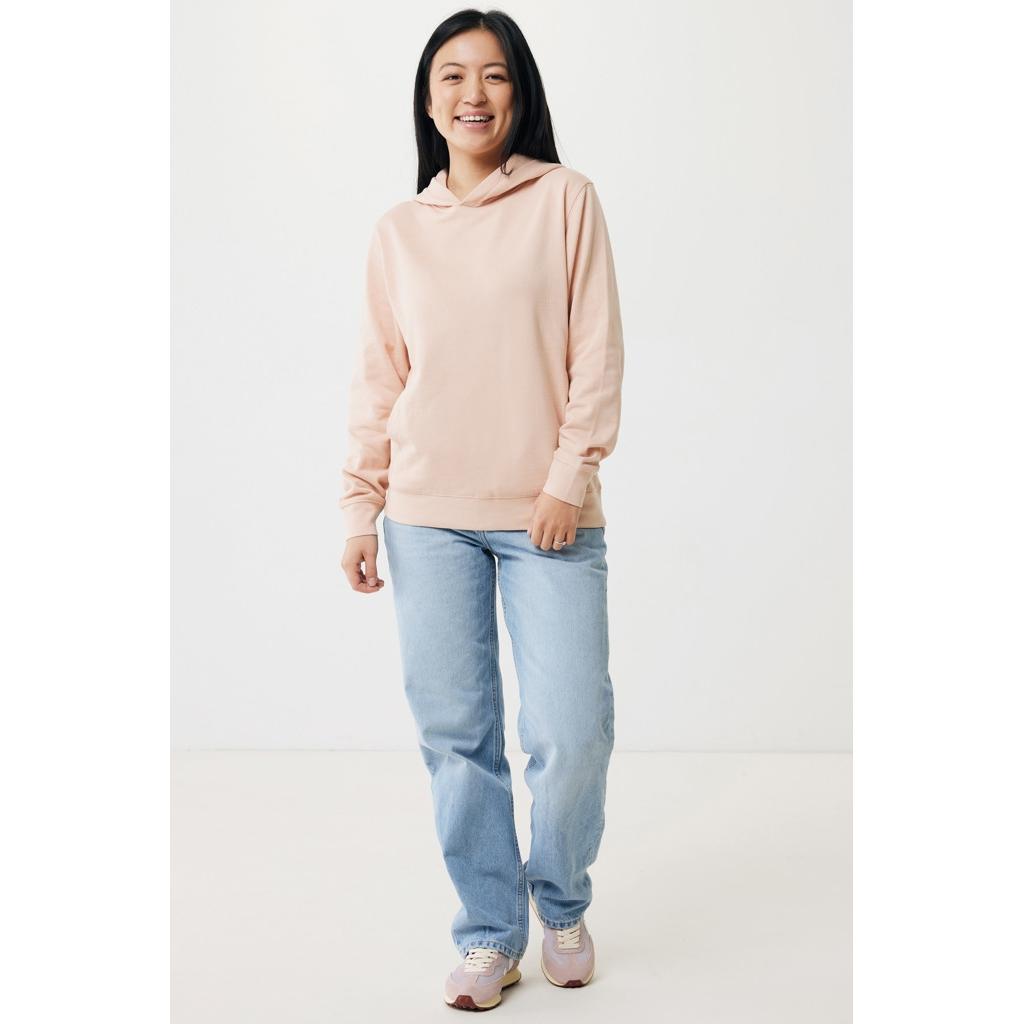 Iqoniq Yengo recycled cotton hoodie with sidepockets peach nectar M