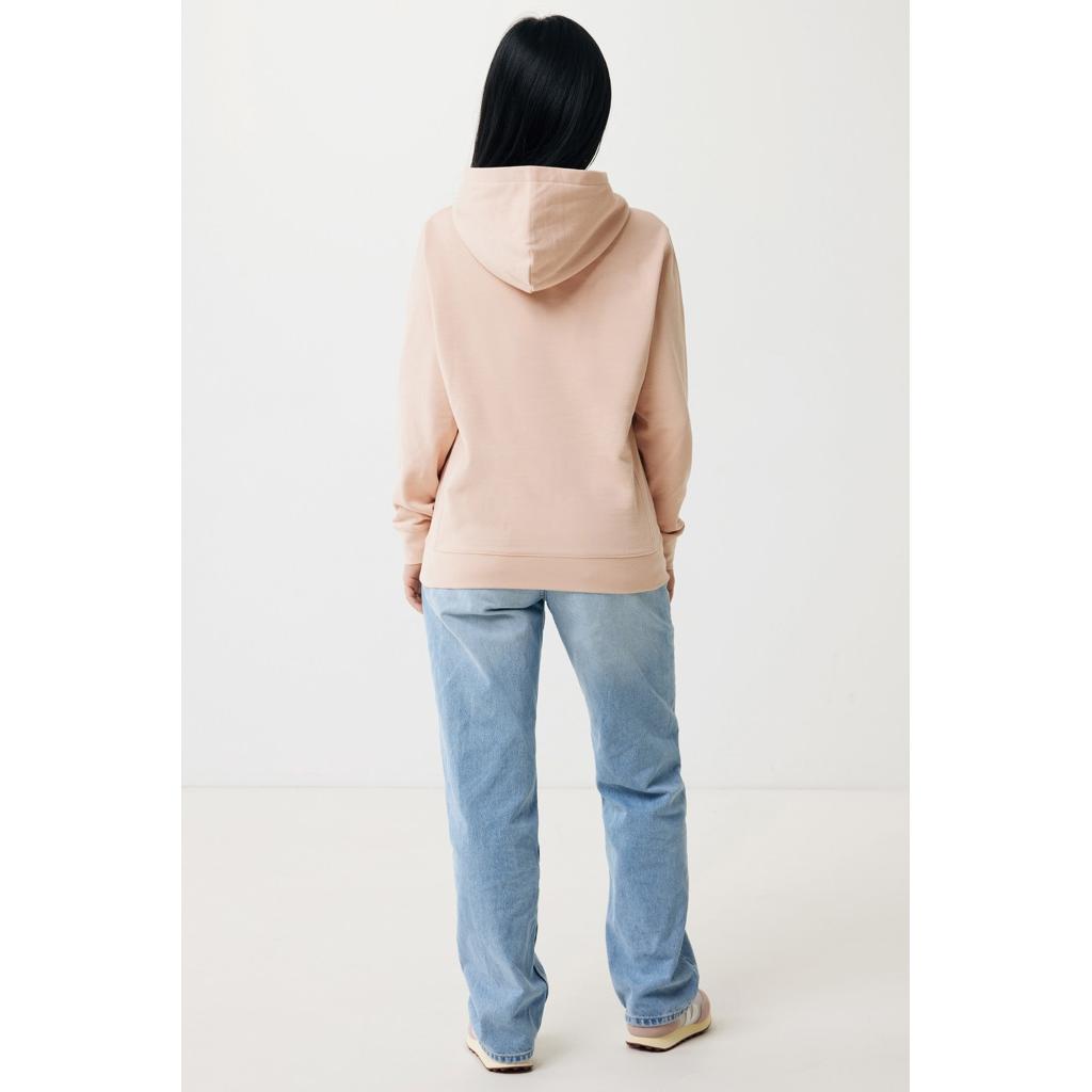 Iqoniq Yengo recycled cotton hoodie with sidepockets peach nectar M