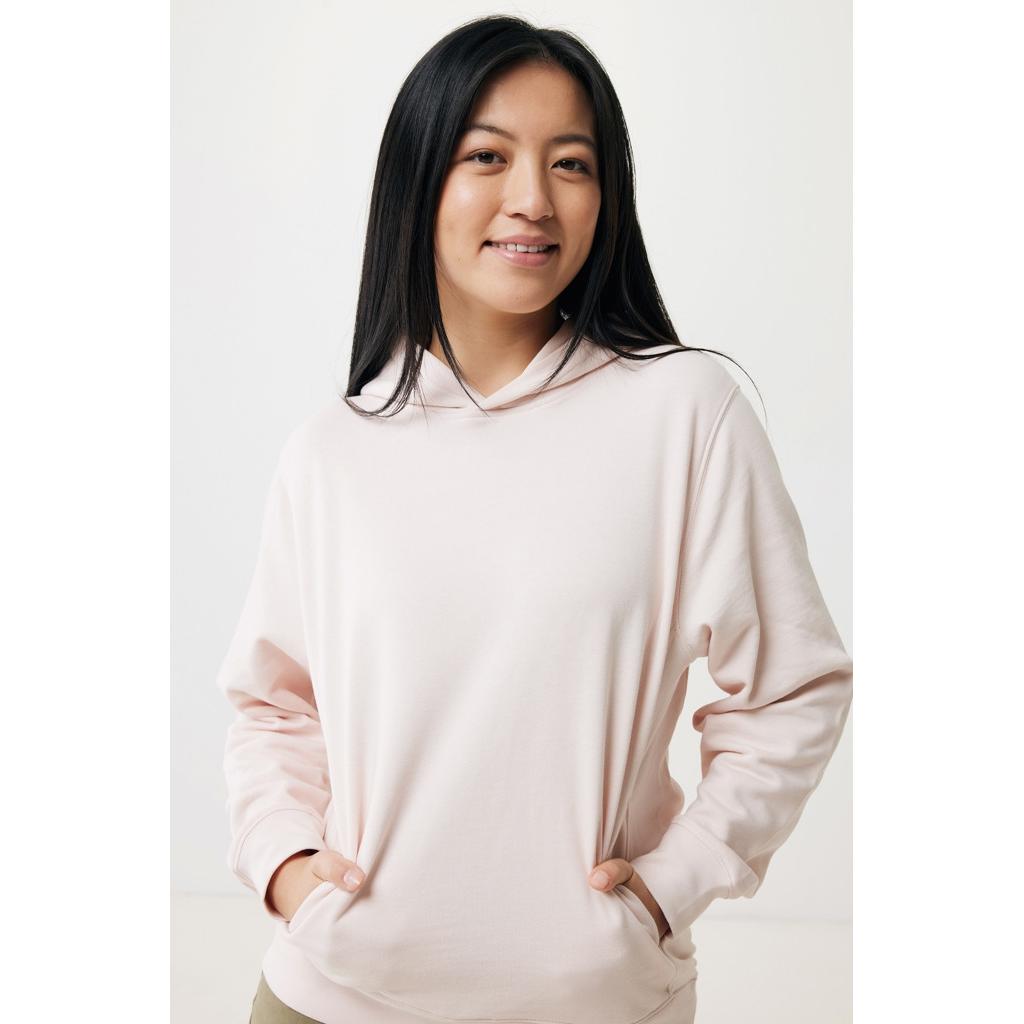 Iqoniq Yengo recycled cotton hoodie with sidepockets cloud pink L