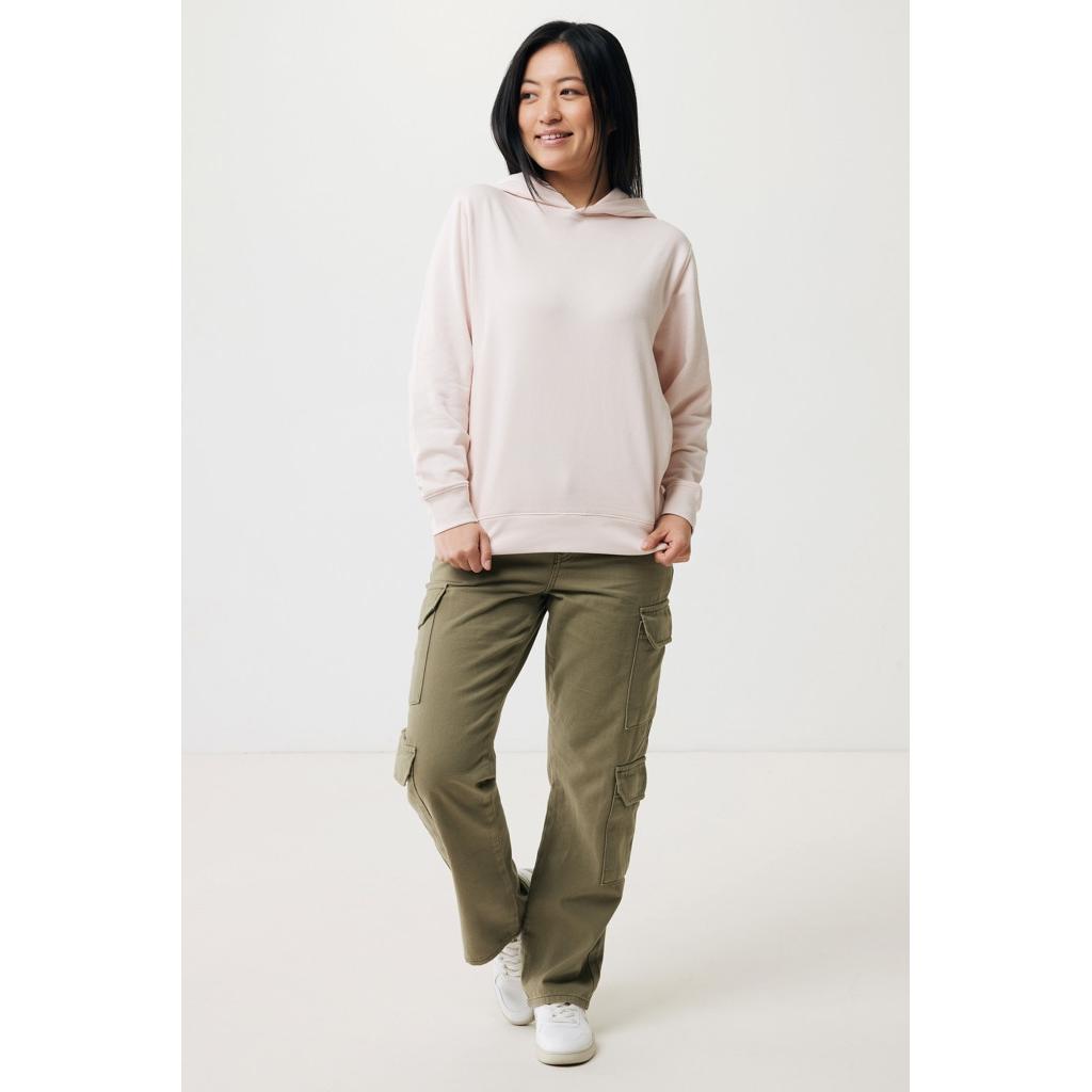 Iqoniq Yengo recycled cotton hoodie with sidepockets cloud pink L