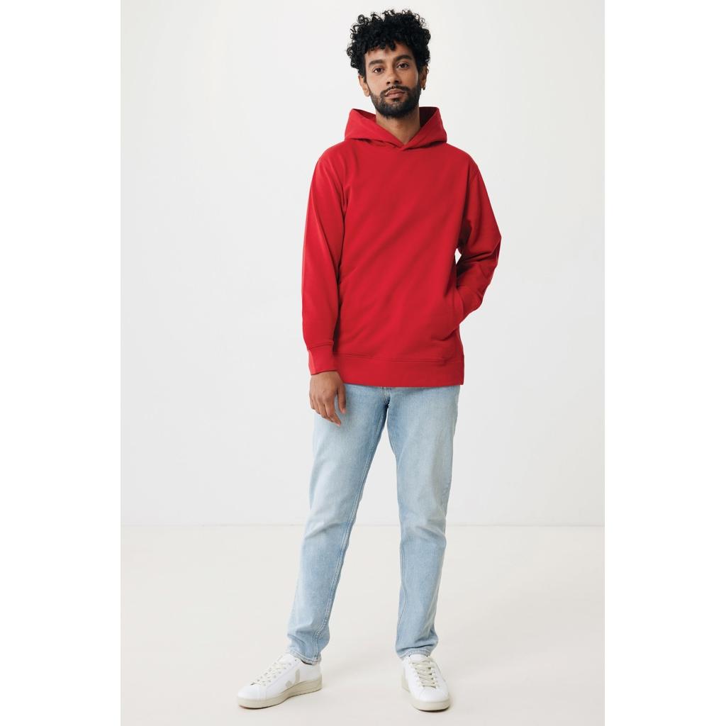 Iqoniq Yengo recycled cotton hoodie with sidepockets red L