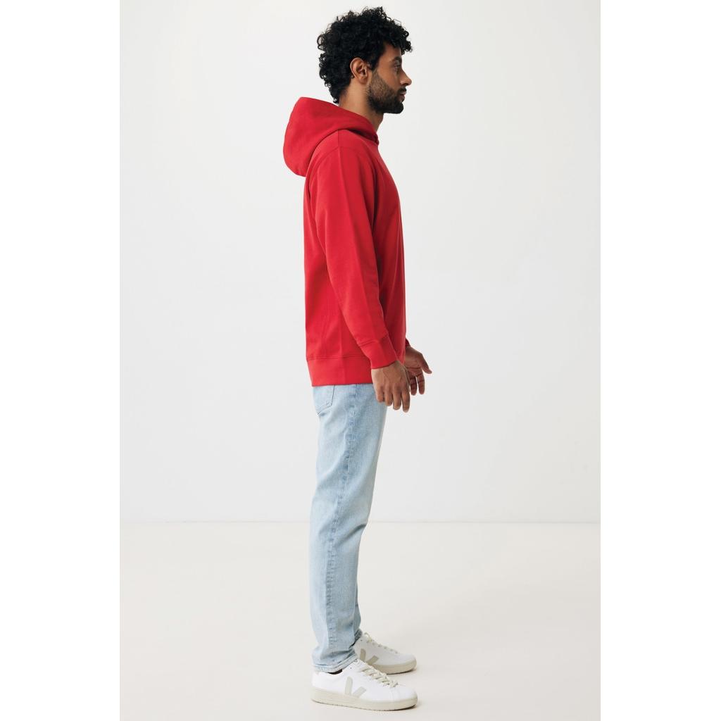 Iqoniq Yengo recycled cotton hoodie with sidepockets red L