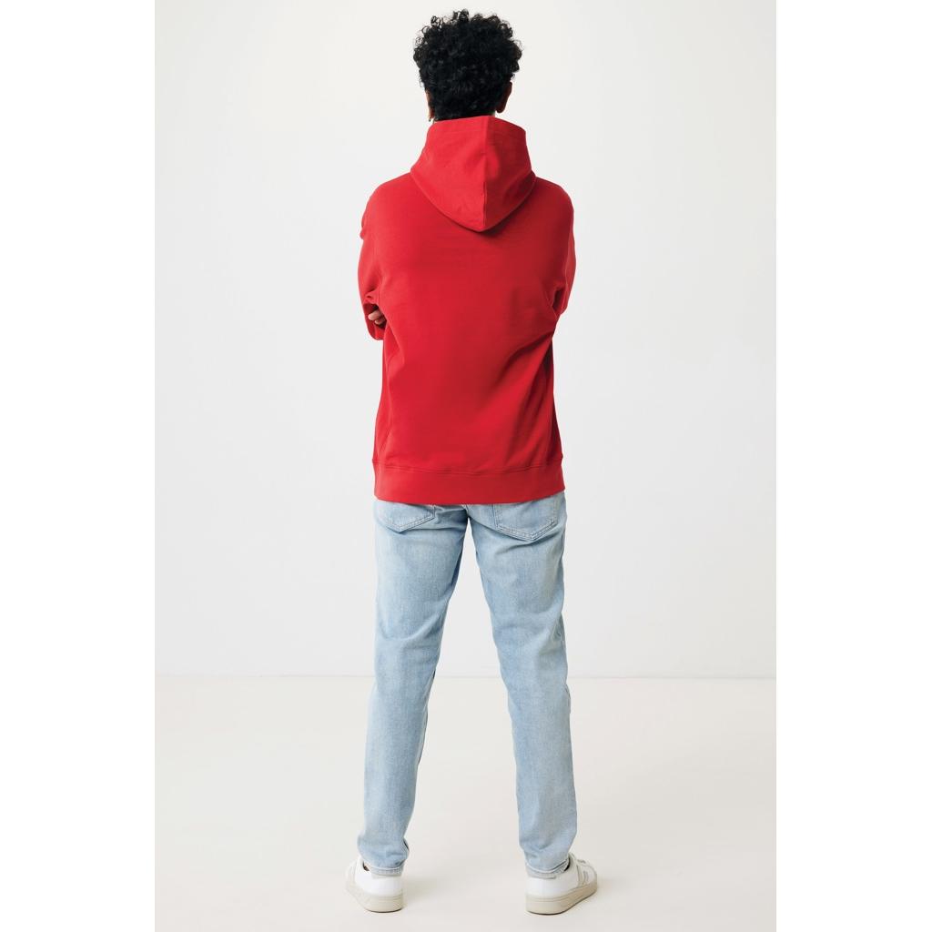 Iqoniq Yengo recycled cotton hoodie with sidepockets red L