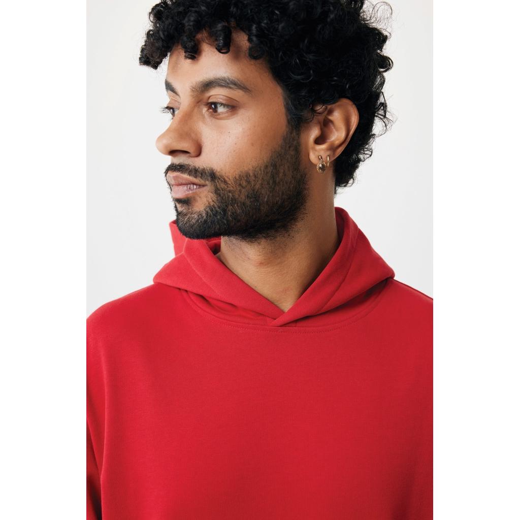 Iqoniq Yengo recycled cotton hoodie with sidepockets red L