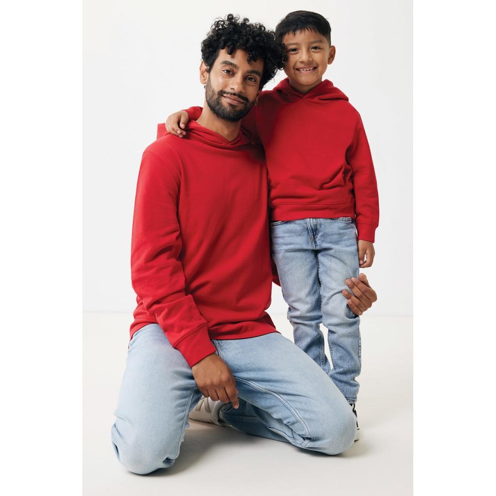 Iqoniq Yengo recycled cotton hoodie with sidepockets red L