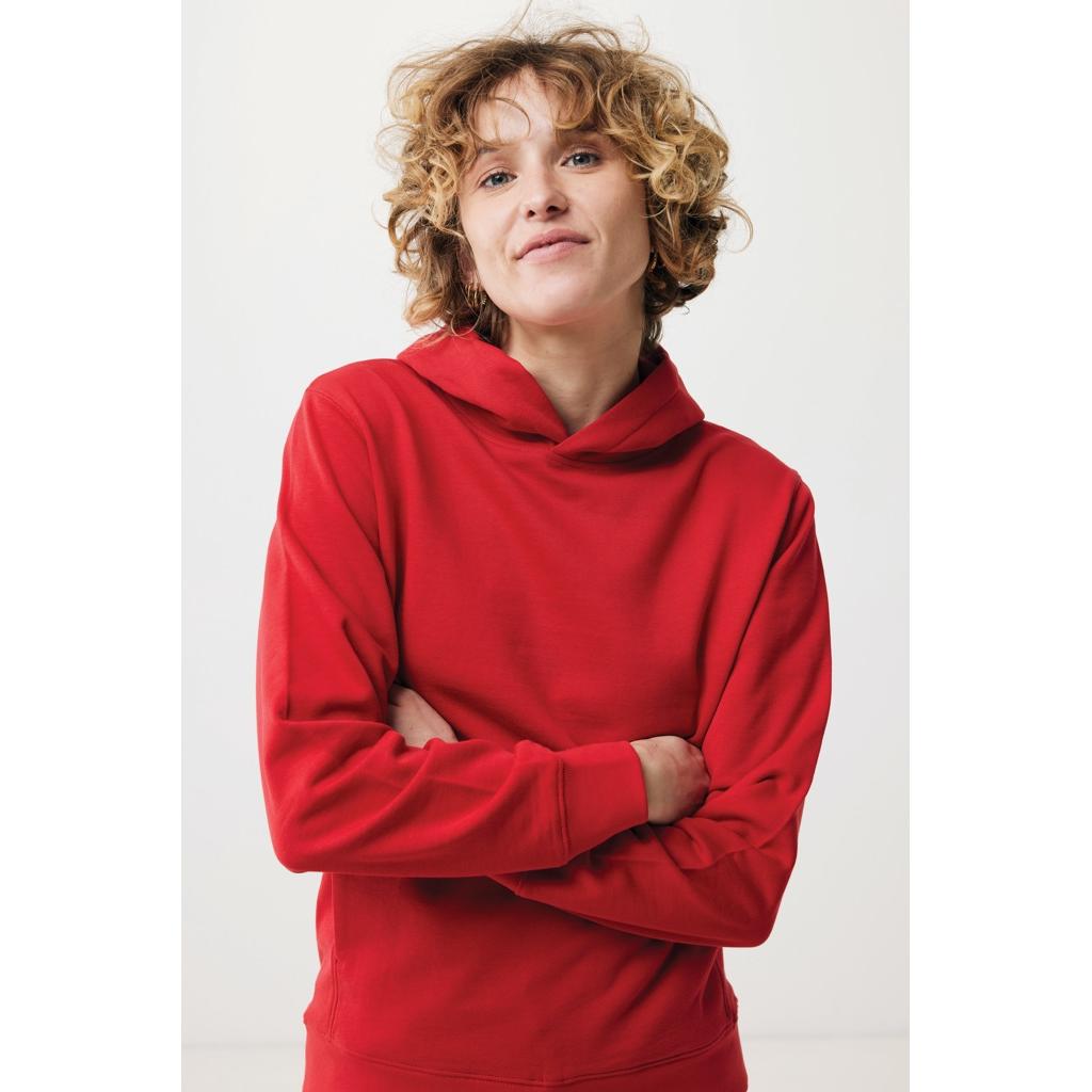 Iqoniq Yengo recycled cotton hoodie with sidepockets red L