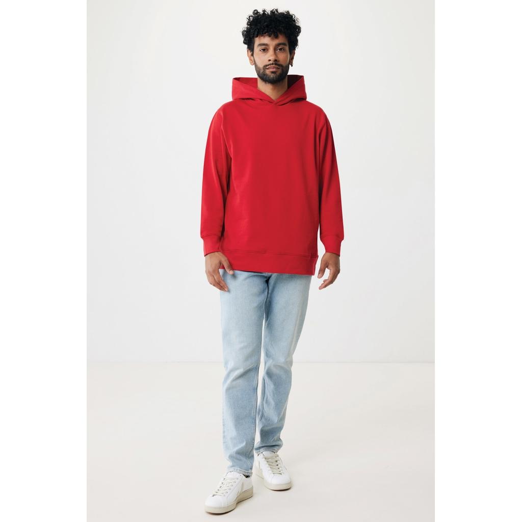 Iqoniq Yengo recycled cotton hoodie with sidepockets red L