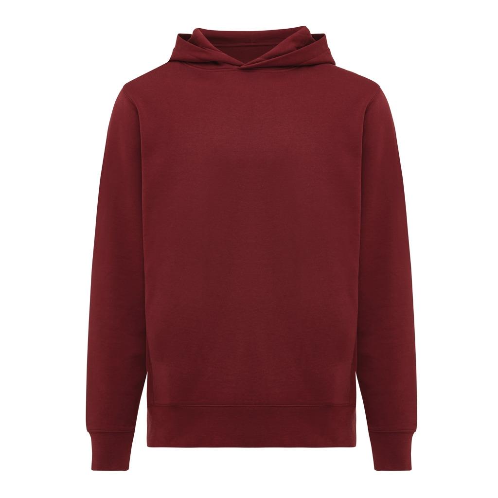 Iqoniq Yengo recycled cotton hoodie with sidepockets burgundy L