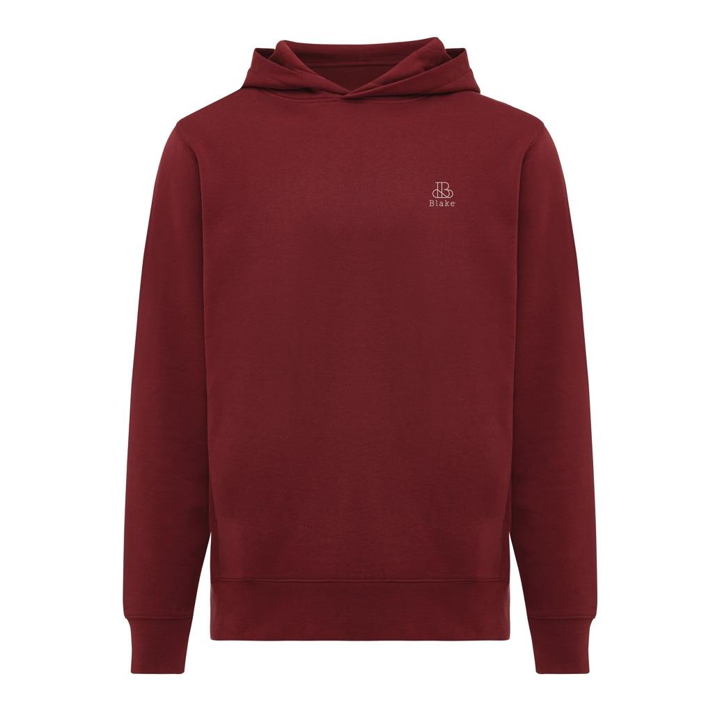 Iqoniq Yengo recycled cotton hoodie with sidepockets burgundy L