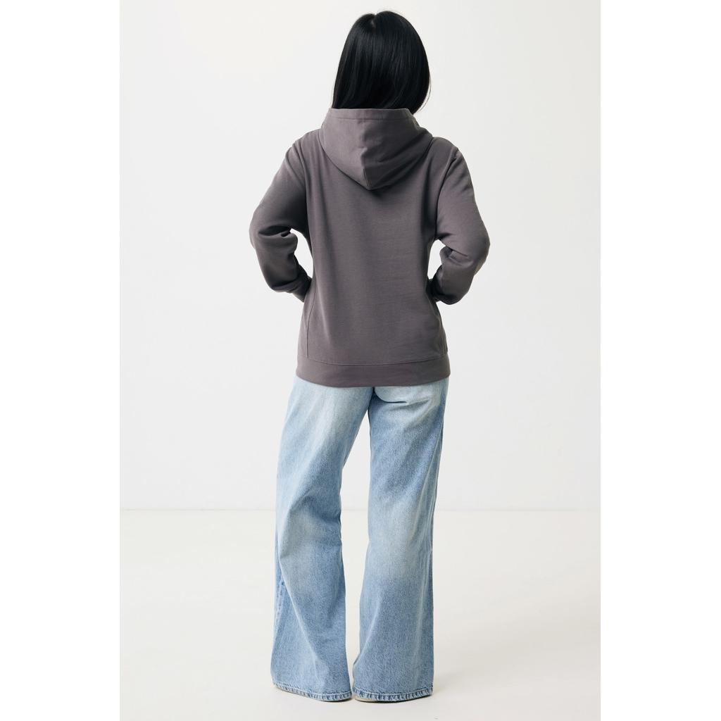 Iqoniq Yengo recycled cotton hoodie with sidepockets anthracite L
