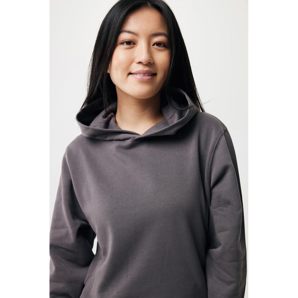 Iqoniq Yengo recycled cotton hoodie with sidepockets anthracite L