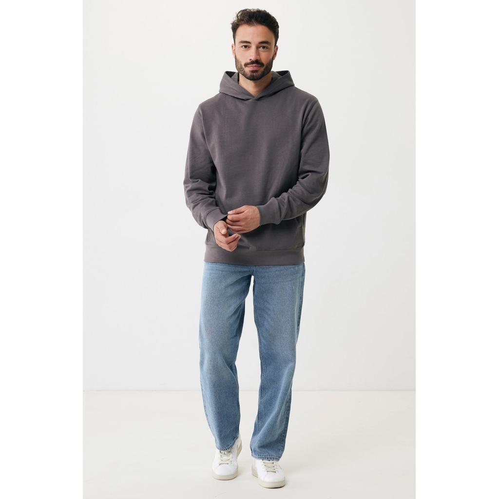 Iqoniq Yengo recycled cotton hoodie with sidepockets anthracite L