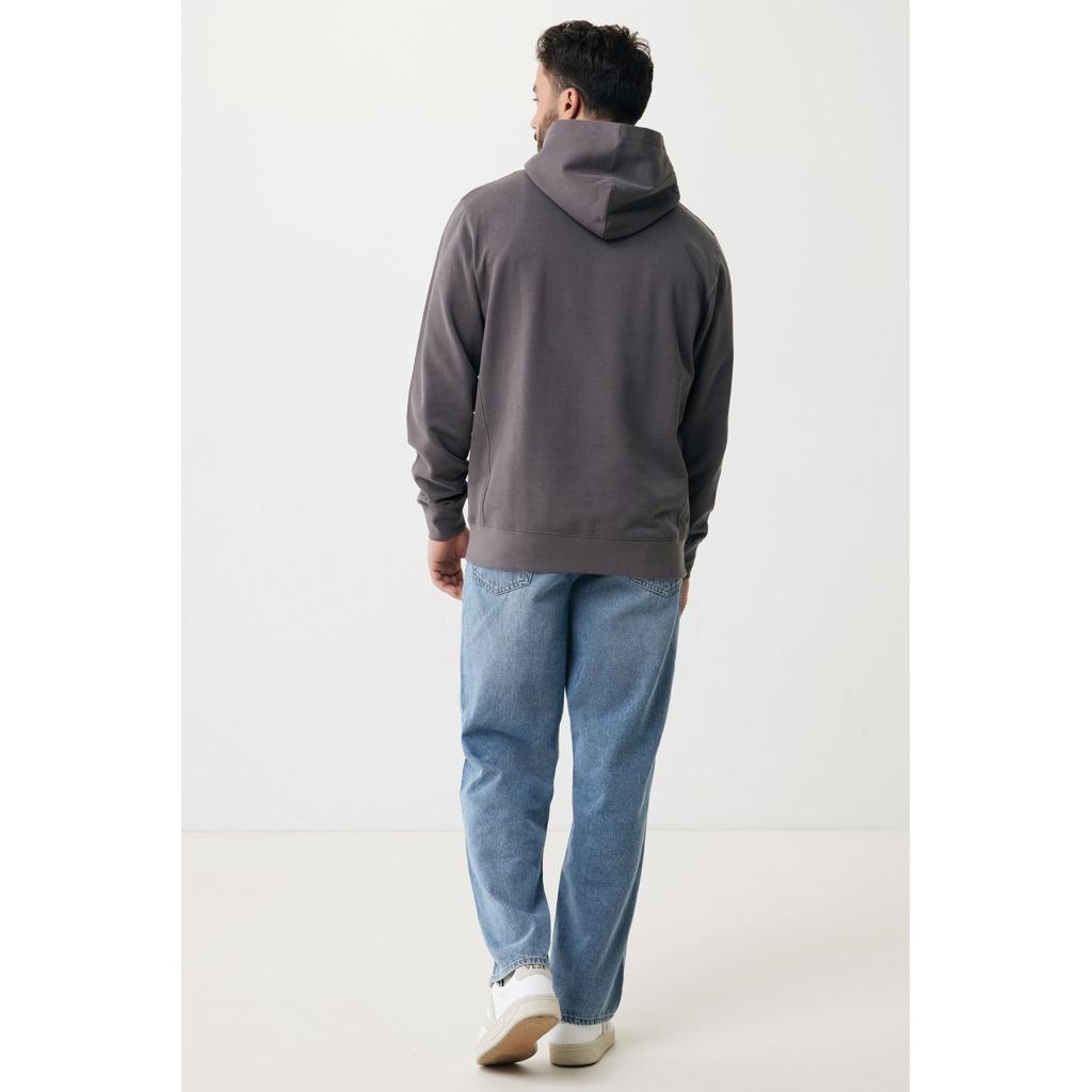Iqoniq Yengo recycled cotton hoodie with sidepockets anthracite L