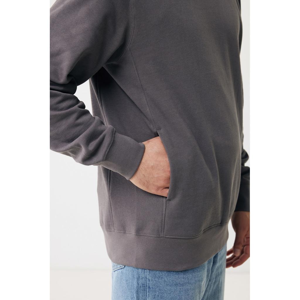 Iqoniq Yengo recycled cotton hoodie with sidepockets anthracite L
