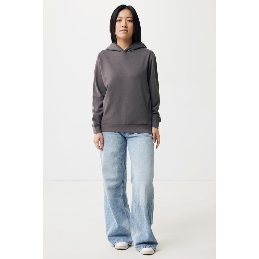 Iqoniq Yengo recycled cotton hoodie with sidepockets anthracite L