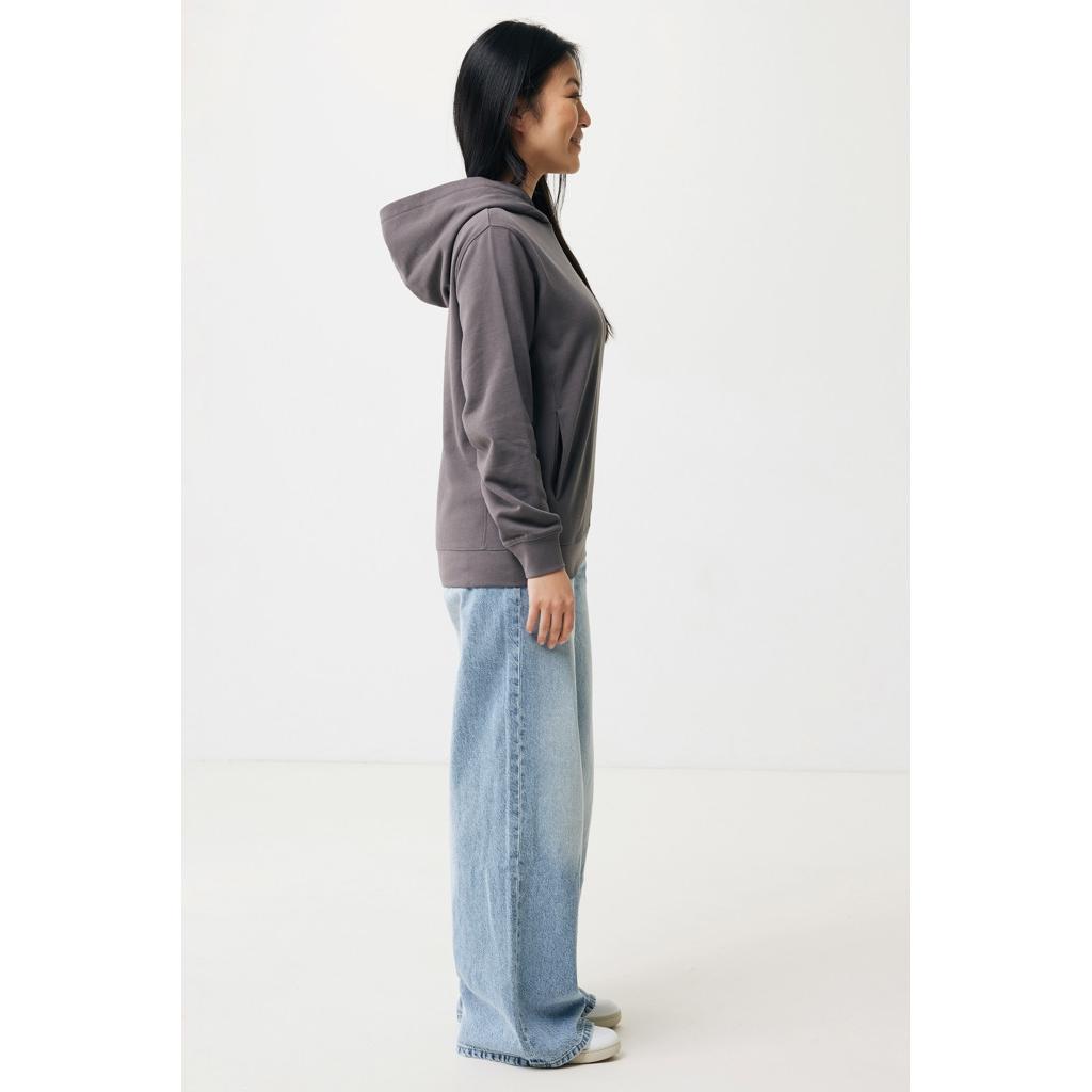 Iqoniq Yengo recycled cotton hoodie with sidepockets anthracite L