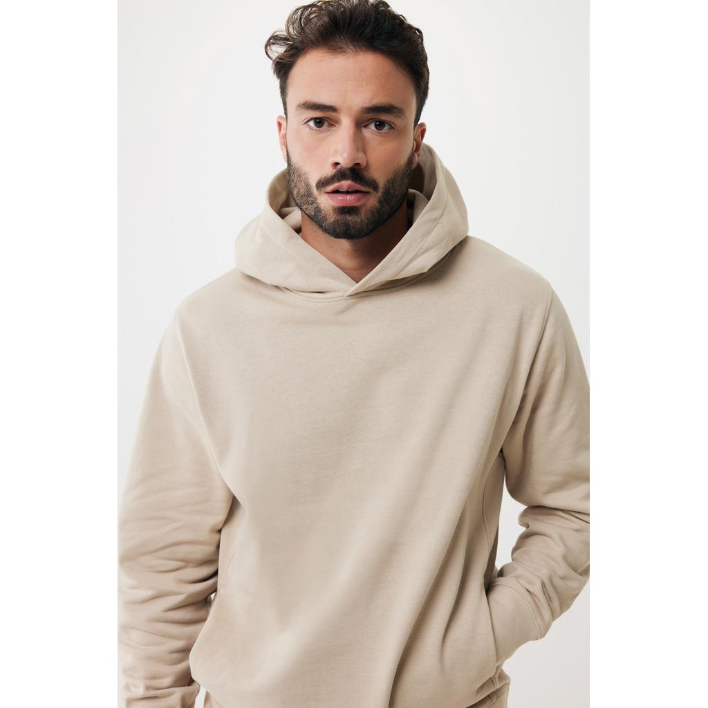 Iqoniq Yengo recycled cotton hoodie with sidepockets desert M