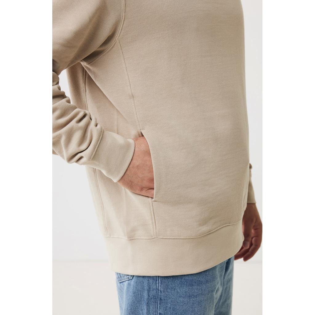 Iqoniq Yengo recycled cotton hoodie with sidepockets desert M