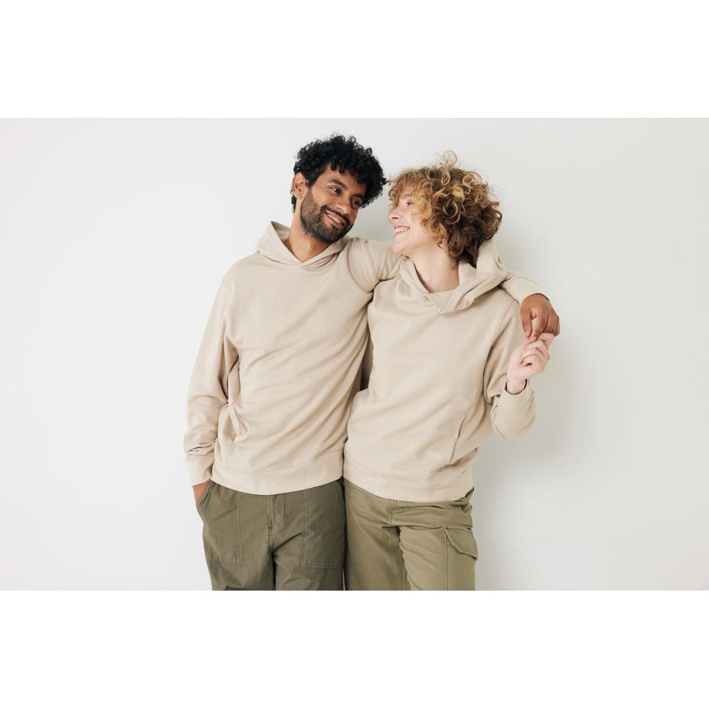 Iqoniq Yengo recycled cotton hoodie with sidepockets desert M