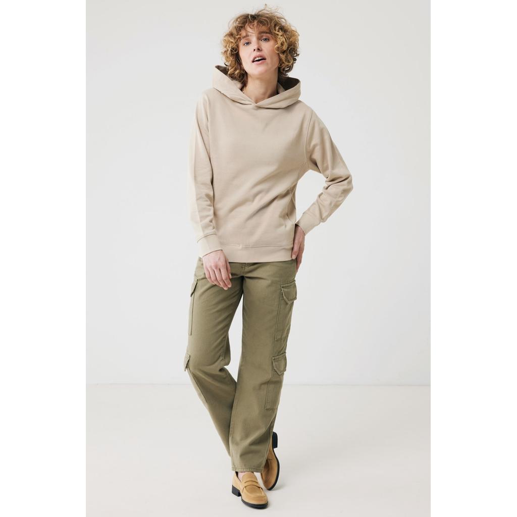 Iqoniq Yengo recycled cotton hoodie with sidepockets desert M