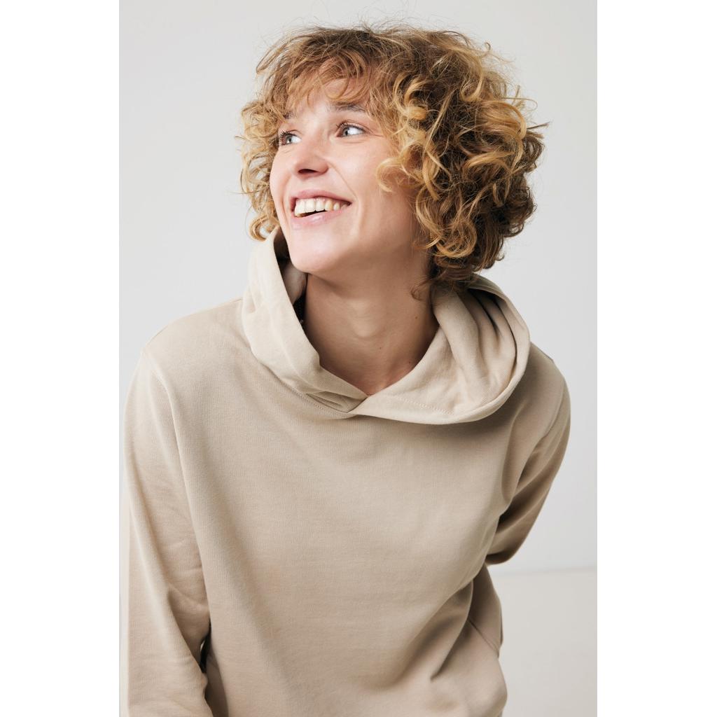 Iqoniq Yengo recycled cotton hoodie with sidepockets desert M