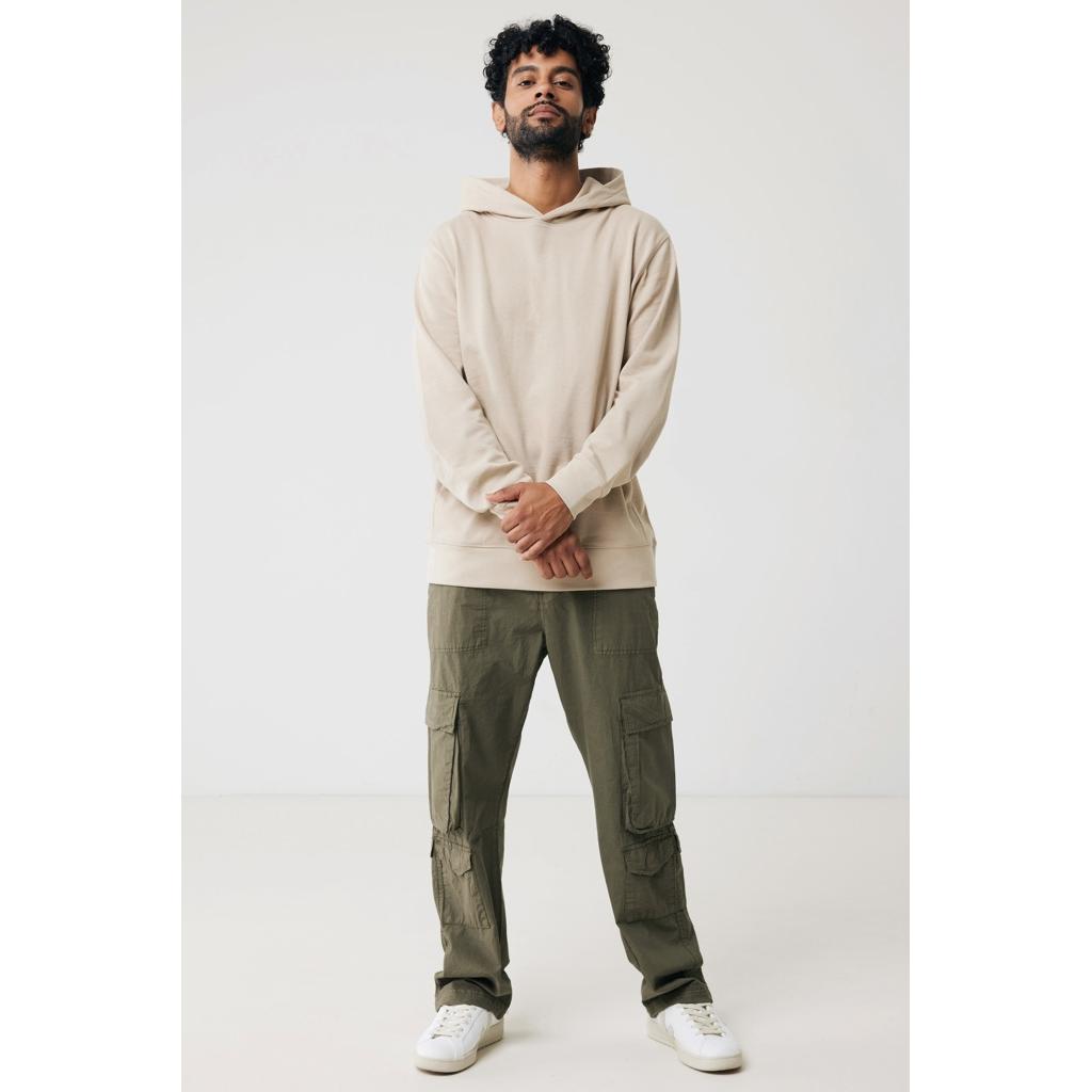 Iqoniq Yengo recycled cotton hoodie with sidepockets desert M
